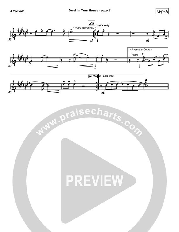 Dwell in Your House Alto Sax (Hillsong Worship)