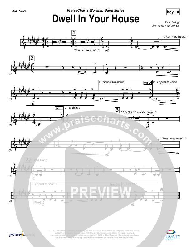 Dwell in Your House Bari Sax (Hillsong Worship)