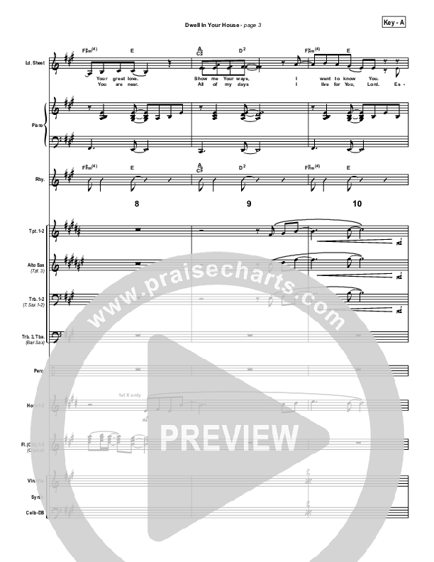 Dwell in Your House Conductor's Score (Hillsong Worship)