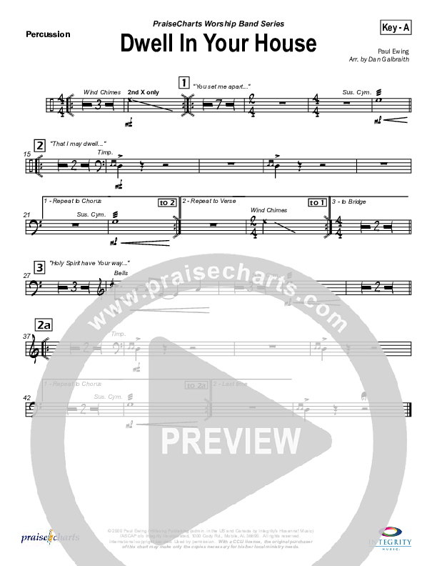 Dwell in Your House Percussion (Hillsong Worship)