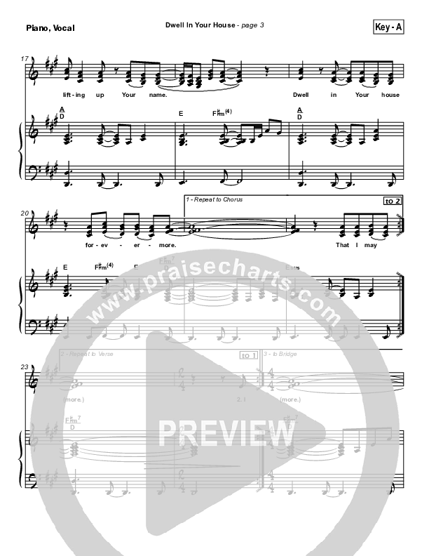 Dwell in Your House Piano/Vocal & Lead (Hillsong Worship)