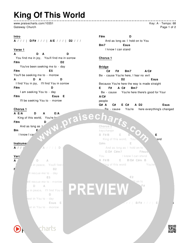 King Of This World Chords & Lyrics (Gateway Worship)