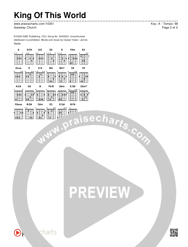 King Of This World Chords & Lyrics (Gateway Worship)