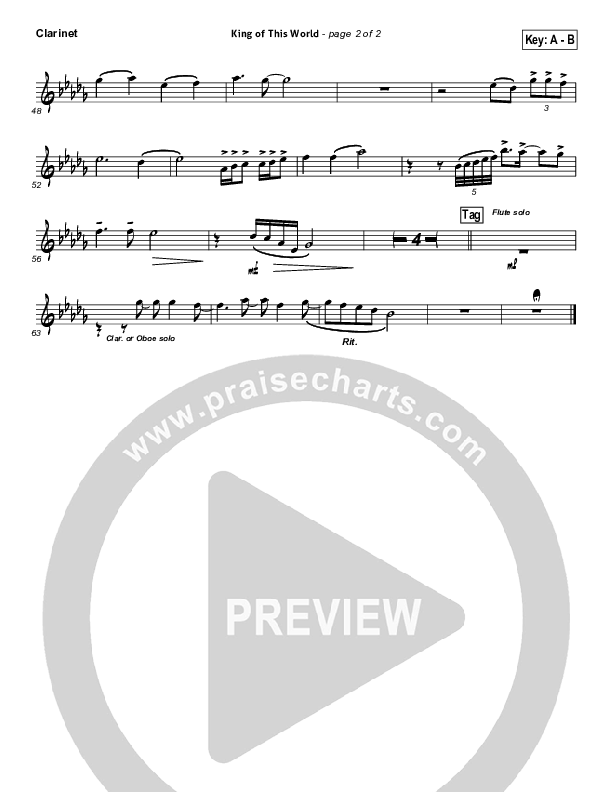 King Of This World Clarinet (Gateway Worship)