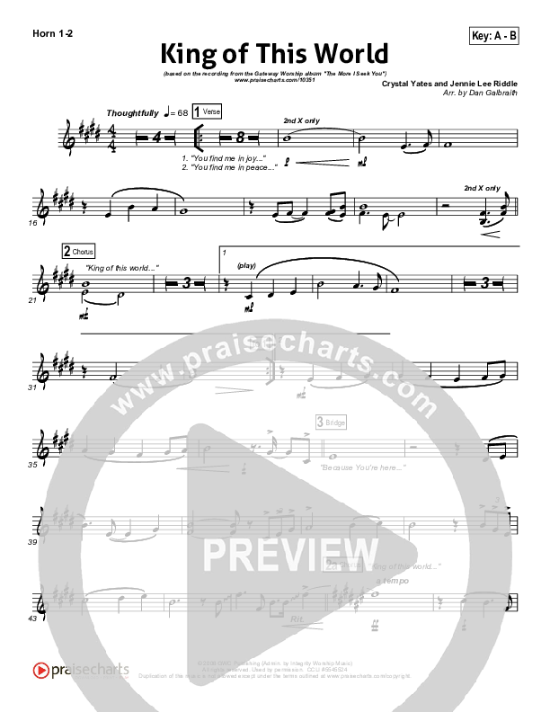 King Of This World Brass Pack (Gateway Worship)