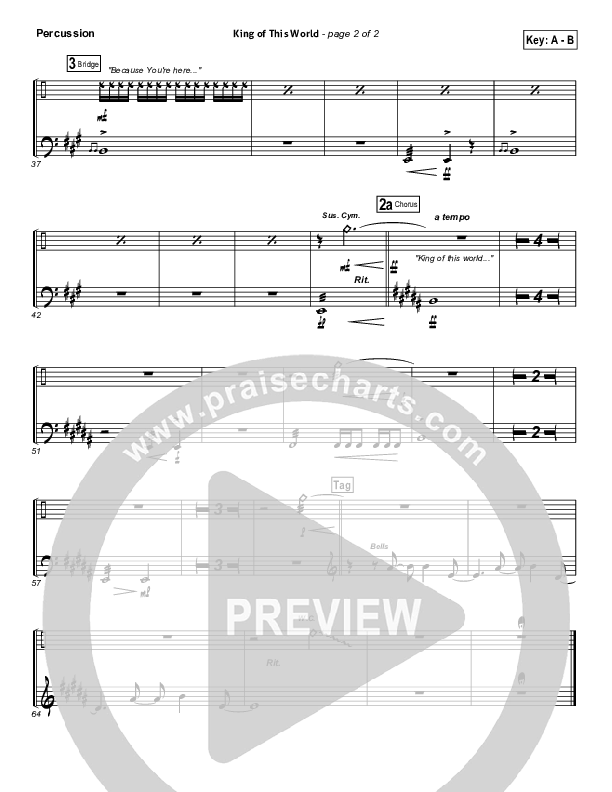 King Of This World Percussion (Gateway Worship)