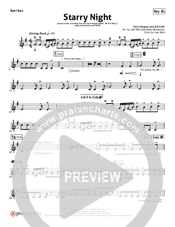 Starry Night Bari Sax (Chris August)