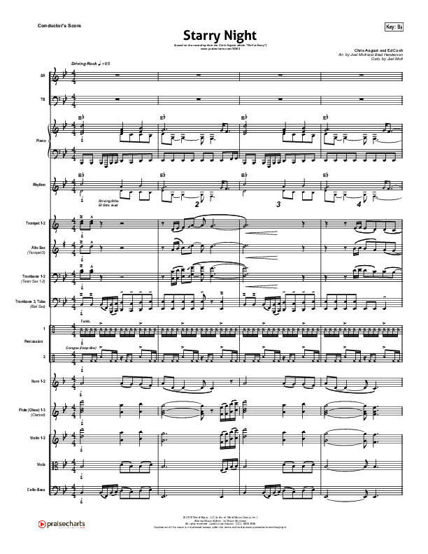 Starry Night Conductor's Score (Chris August)