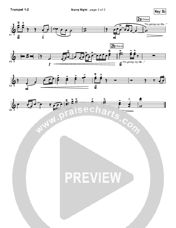 Starry Night Trumpet 1,2 (Chris August)