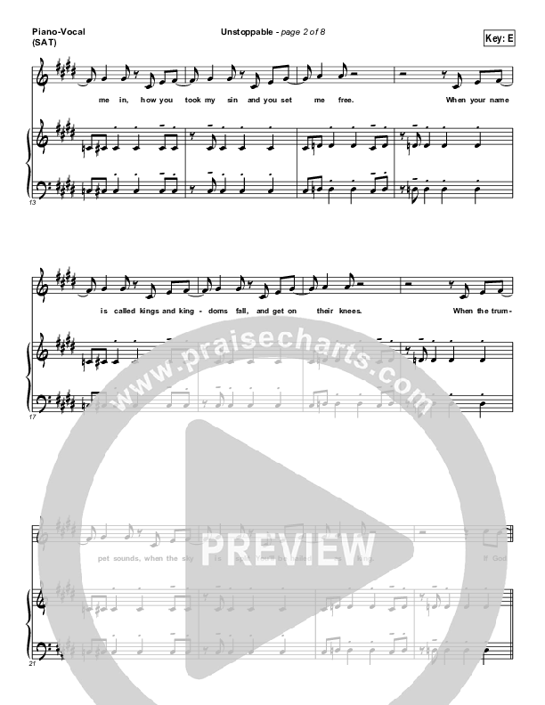 Unstoppable Piano/Vocal (SAT) (Ashmont Hill)