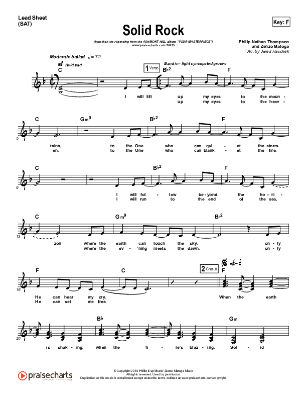 Solid Rock Lead Sheet (Ashmont Hill)