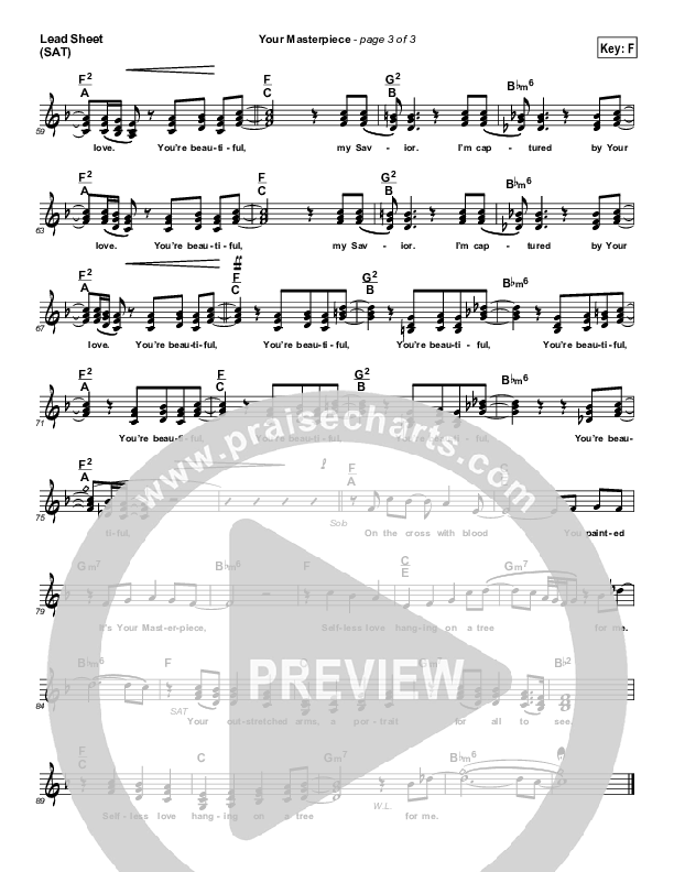 Your Masterpiece Lead Sheet (Ashmont Hill)