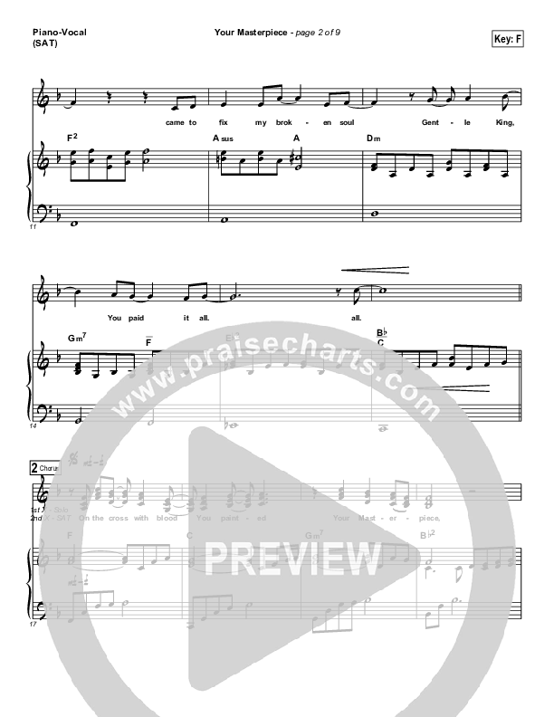 Your Masterpiece Piano/Vocal & Lead (Ashmont Hill)