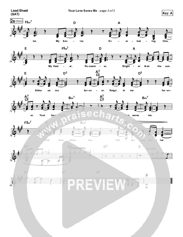 Your Love Saves Me Lead & Piano (Ashmont Hill)