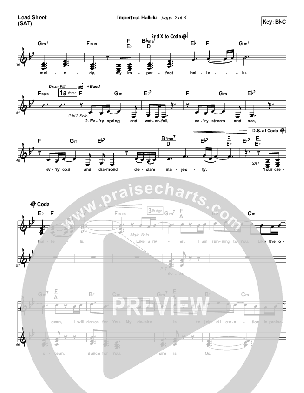 Imperfect Hallelu Lead Sheet (Ashmont Hill)