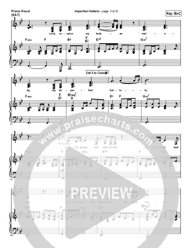 Imperfect Hallelu Piano/Vocal (Ashmont Hill)