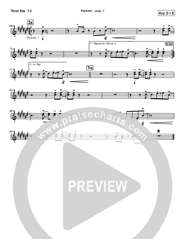 Forever Tenor Sax 1/2 (Chris Tomlin)