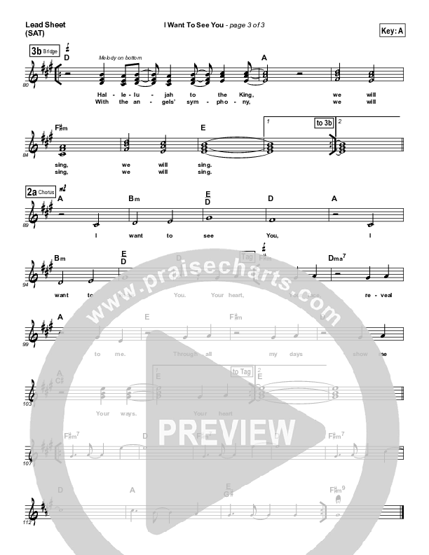 I Want To See You Lead Sheet (Ashmont Hill)