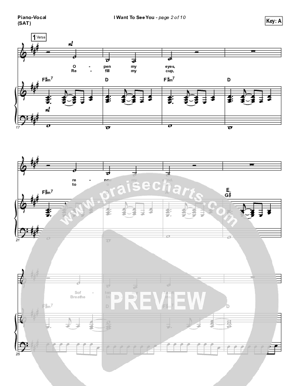 I Want To See You Piano/Vocal (Ashmont Hill)