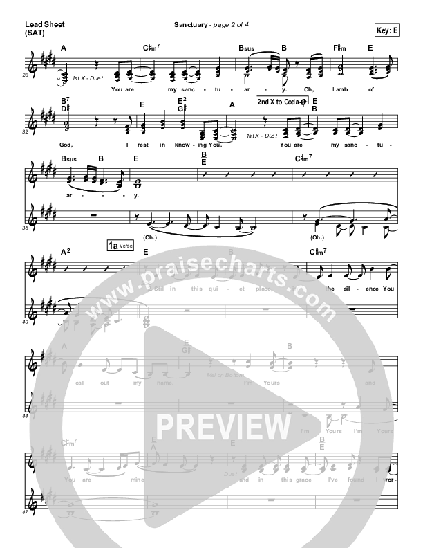 Sanctuary Lead & Piano (Ashmont Hill)