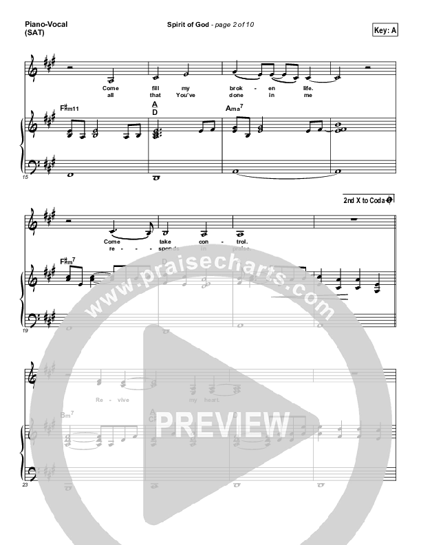 Spirit Of God Piano/Vocal (SAT) (Ashmont Hill)