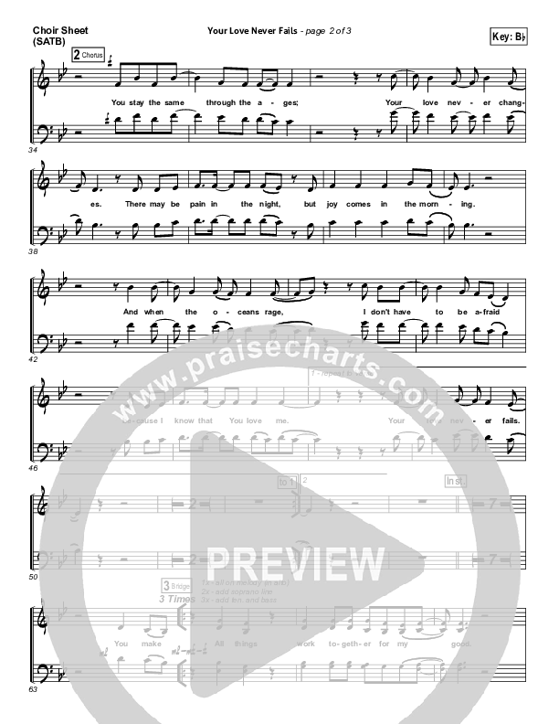 Your Love Never Fails Choir Vocals (SATB) (Jesus Culture)