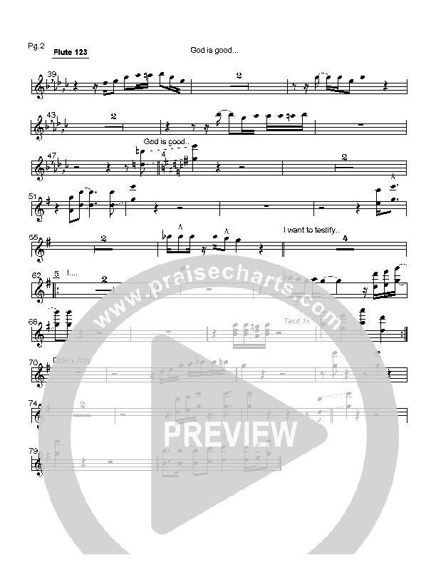 God is Good Flute 1/2/3 (Hillsong Worship)