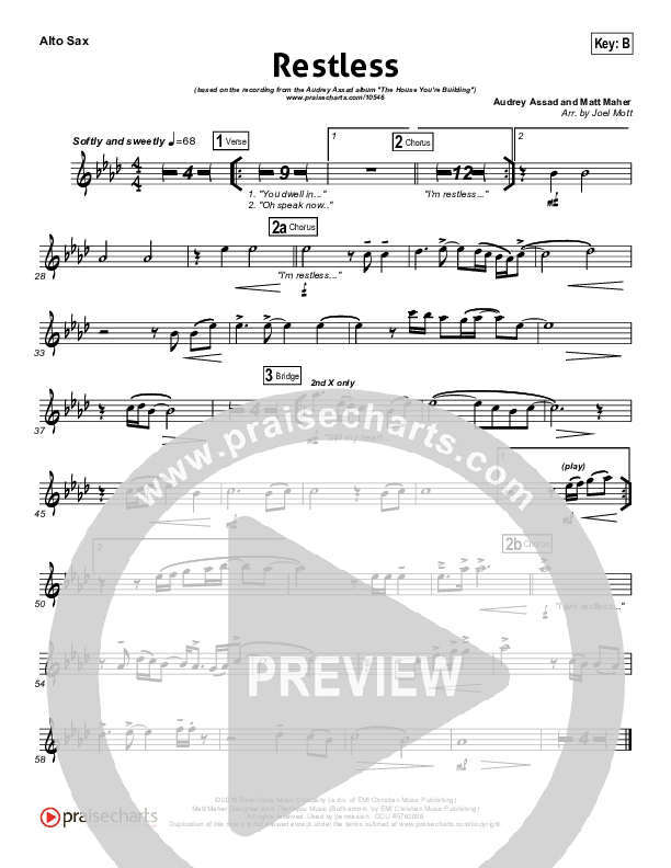 Restless Alto Sax (Audrey Assad)