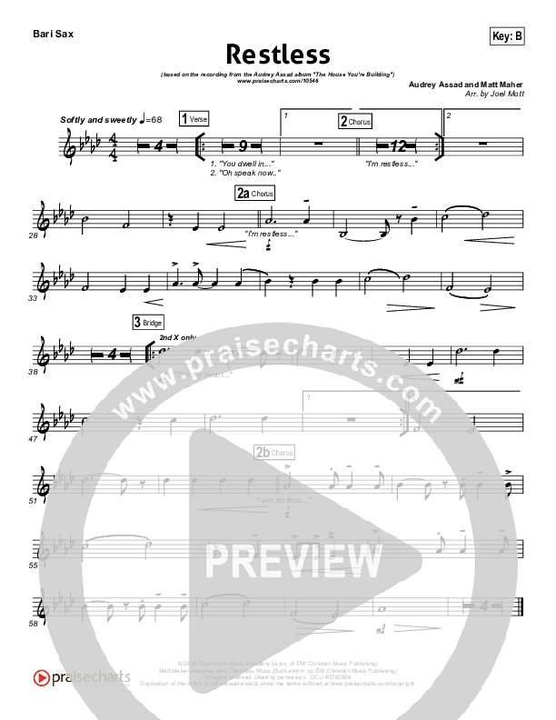 Restless Bari Sax (Audrey Assad)