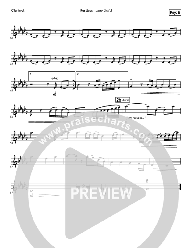 Restless Clarinet (Audrey Assad)