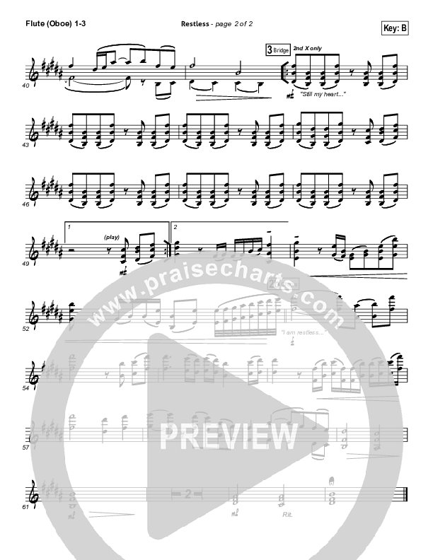 Restless Flute/Oboe 1/2/3 (Audrey Assad)