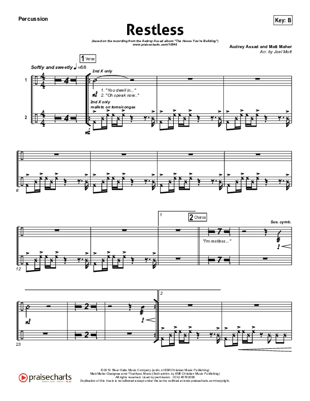 Restless Percussion (Audrey Assad)