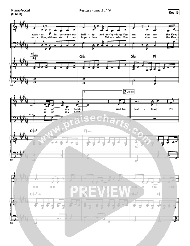 Restless Piano/Vocal (Audrey Assad)