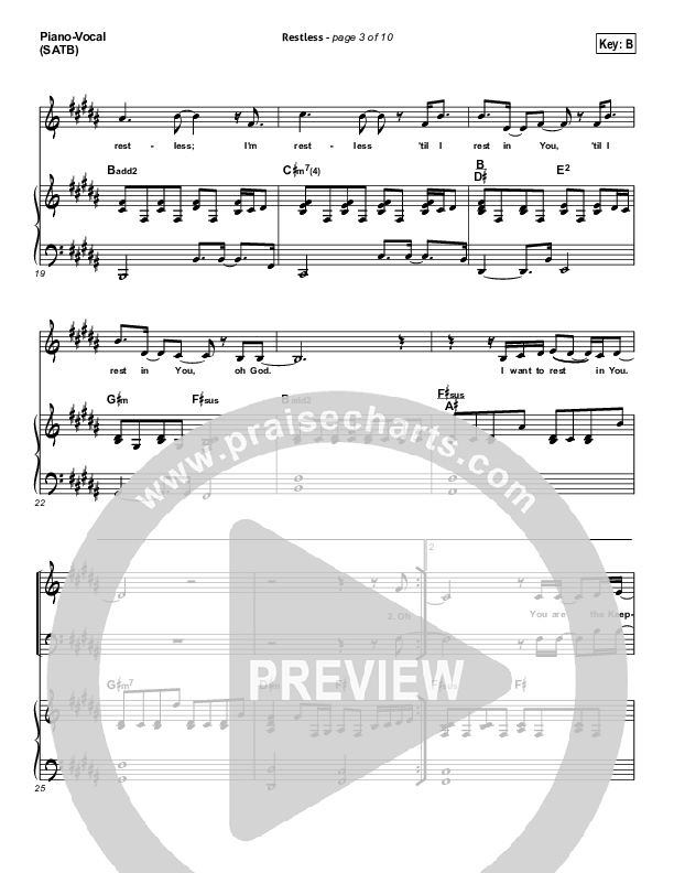 Restless Piano/Vocal (Audrey Assad)