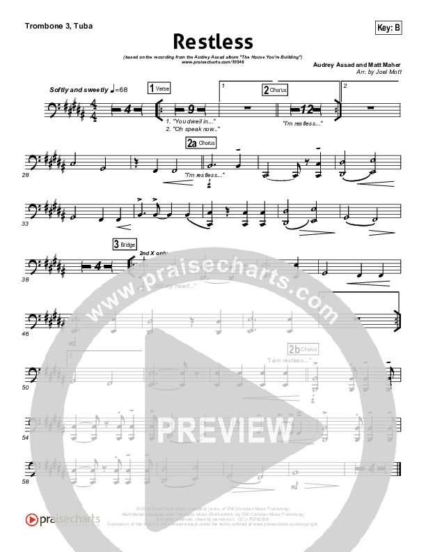 Restless Trombone 3/Tuba (Audrey Assad)