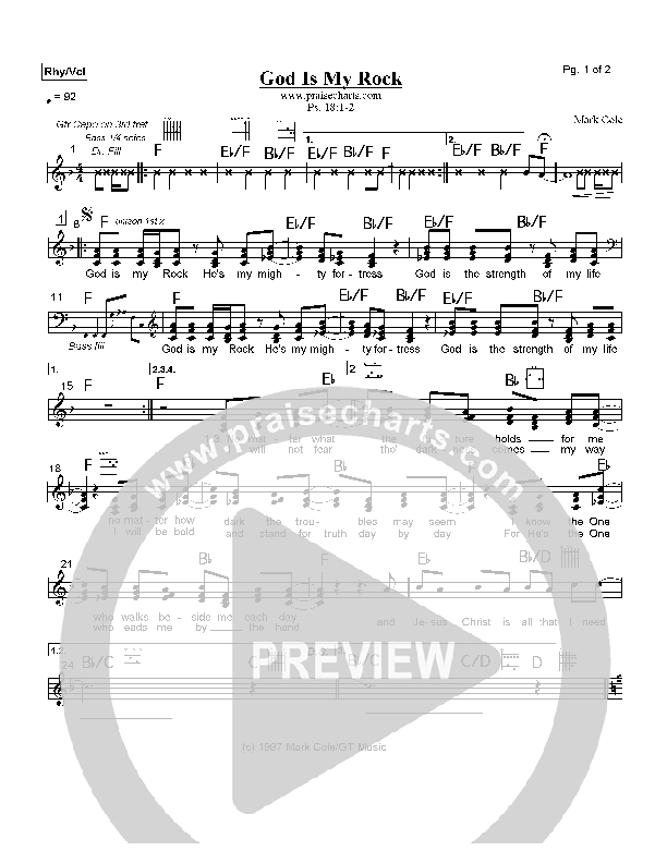 God Is My Rock Orchestration (Mark Cole)