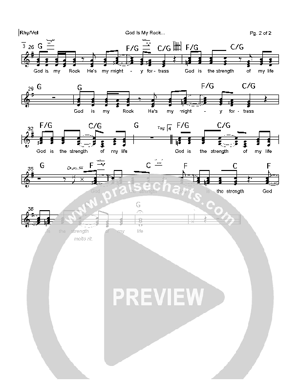 God Is My Rock Orchestration (Mark Cole)