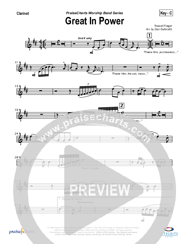 Great In Power Wind Pack (Hillsong Worship)