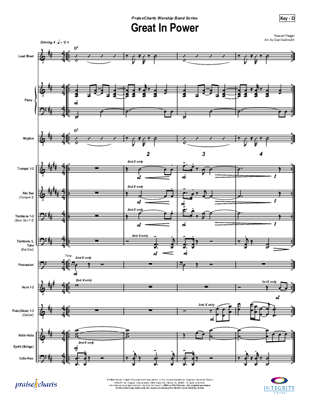 Great In Power Conductor's Score (Hillsong Worship)