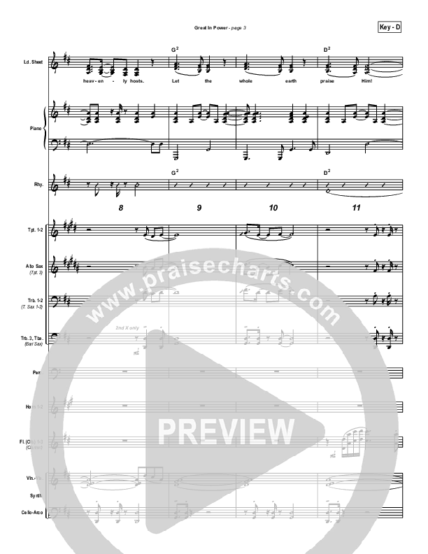 Great In Power Conductor's Score (Hillsong Worship)