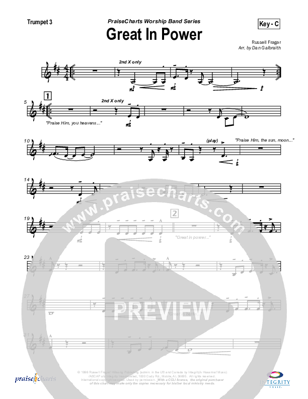 Great In Power Trumpet 3 (Hillsong Worship)