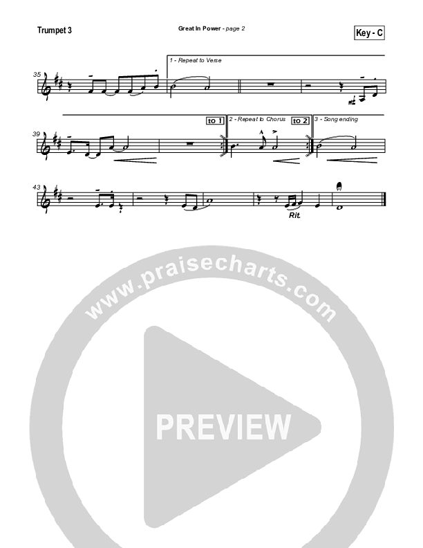 Great In Power Trumpet 3 (Hillsong Worship)