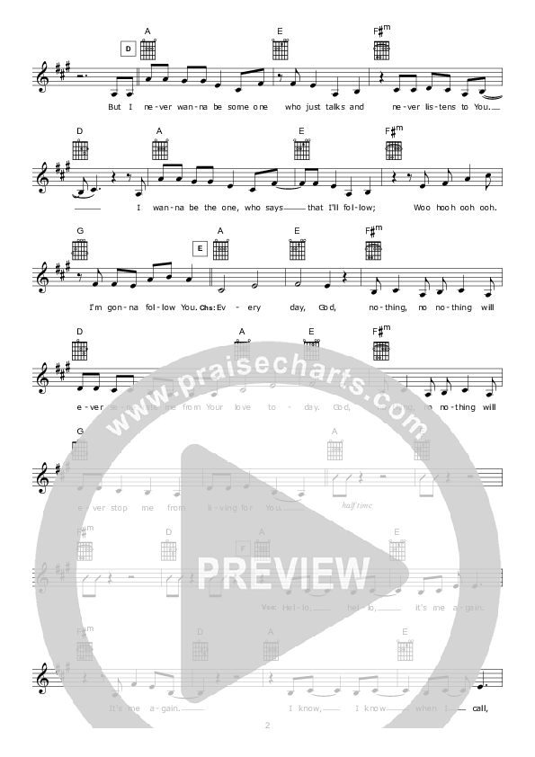 Follow You Lead Sheet (Hillsong Kids)