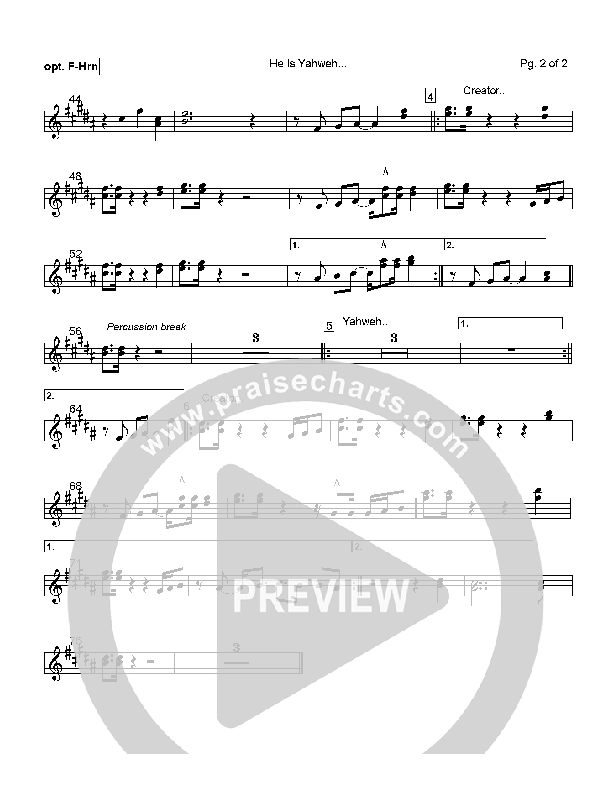 He is Yahweh French Horn (Dean Salyn)