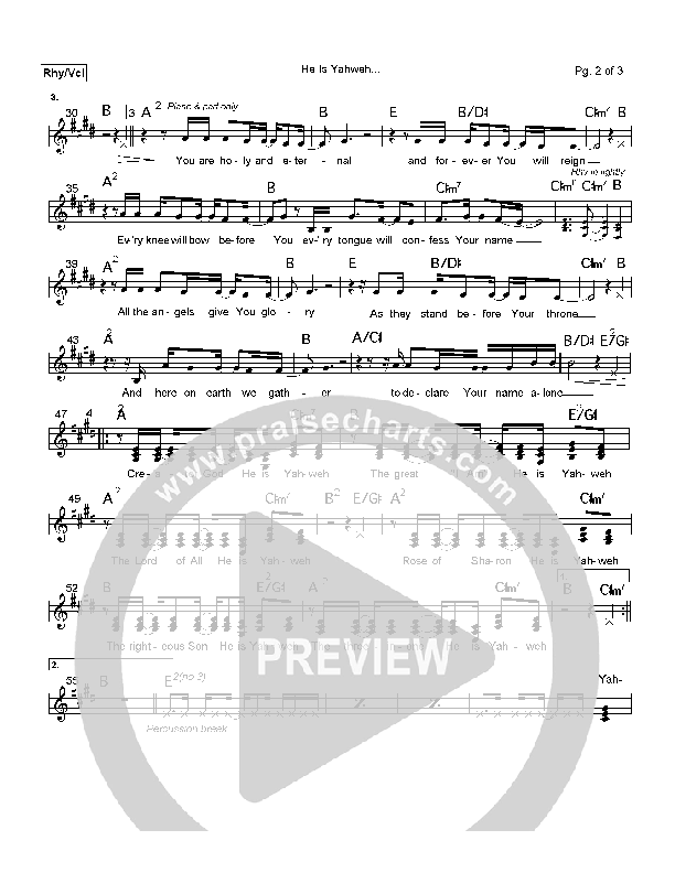 He is Yahweh Rhythm/Vocal (Dean Salyn)