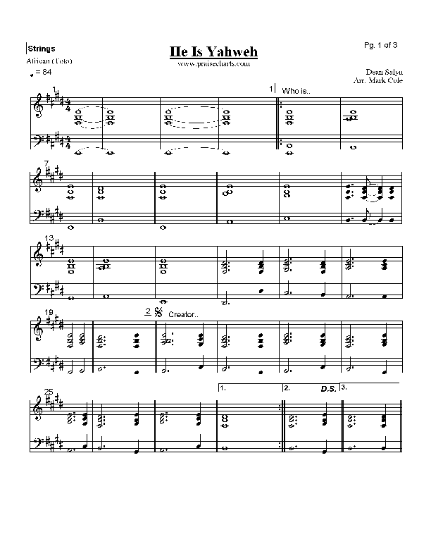 He is Yahweh Strings (Dean Salyn)