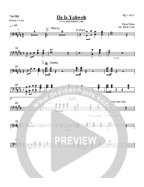 He is Yahweh Trombone 1/2/3 (Dean Salyn)