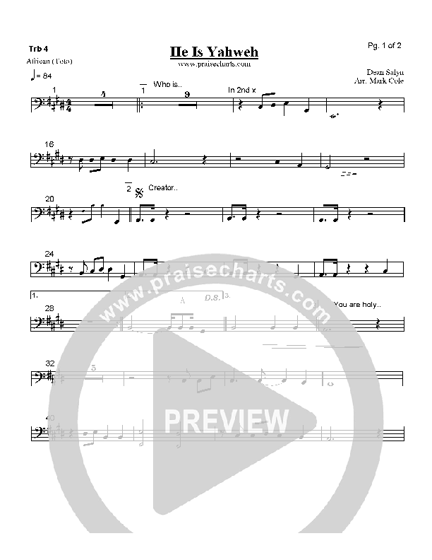 He is Yahweh Trombone 4 (Dean Salyn)