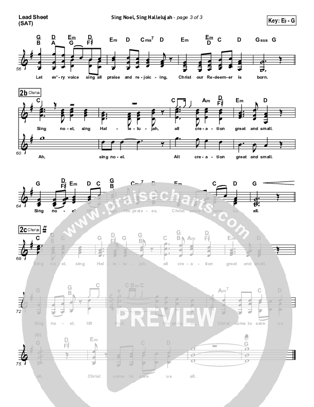 Sing Noel Sing Hallelujah Lead (SAT) (Michael W. Smith)