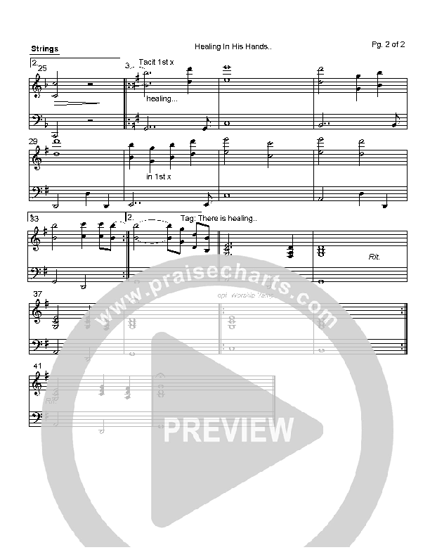 Healing In His Hands Strings (Mark Cole)